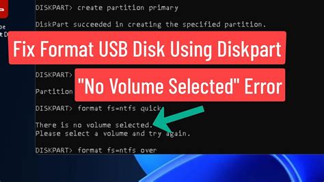 Cómo solucionar el error no volume selected al formatear un disco USB