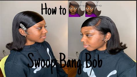 Swoop Bang W Flip Bob SLAYED Frontal Wig Install From Start To