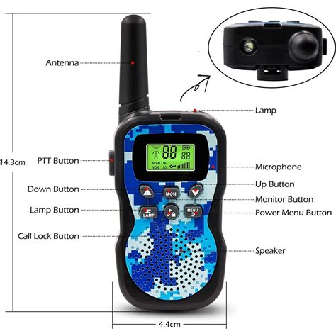 Set Statii Walkie Talkie Pentru Copii Mosmaoo Antena Si Lanterna