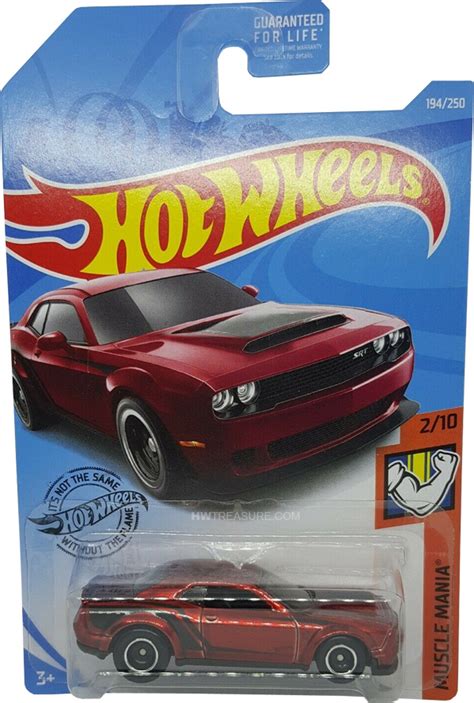 18 Dodge Challenger SRT Demon Hot Wheels 2019 Super Treasure Hunt HWtreasure