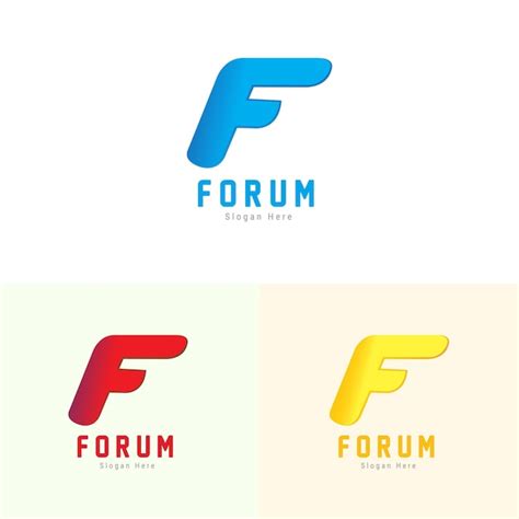 Logotipo De Letra F Creativa Vector Premium