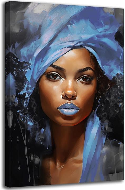 Glokaka African American Canvas Wall Art Black Woman