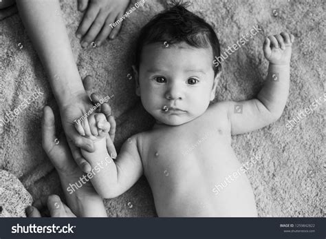 Newborn Naked Pretty Baby Boy Lying Stock Photo Shutterstock