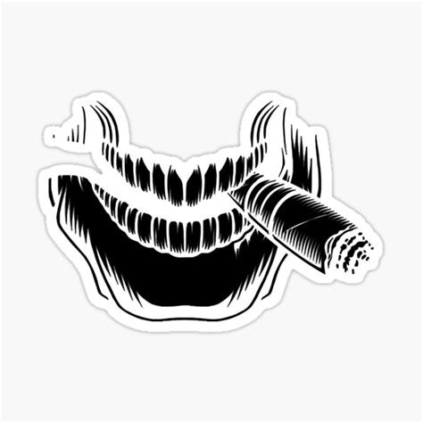 Scary Teeth Face Mask Sticker For Sale By Ayunnadiana Redbubble