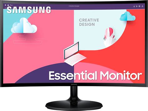 Samsung S3 S36C 24" Essential Curved Monitor, 1920 x 1080 Resolution ...