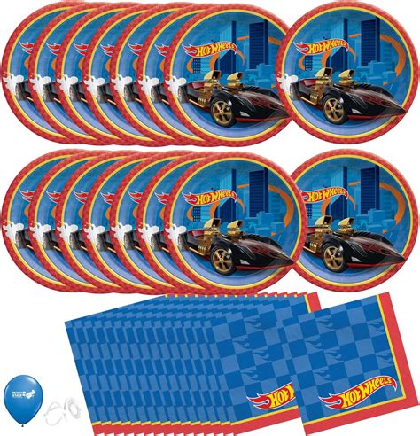Amazon Amscan Hot Wheels Birthday Party Supplies Bundle Hot Wheels Plates Napkins Cups