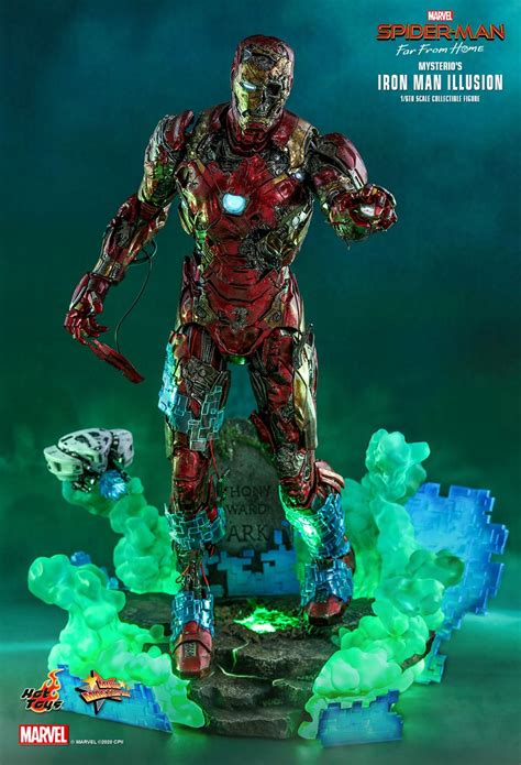 Hot Toys Spider Man Far From Home Mysterio S Iron Man Illusion Collectible Figure Disney
