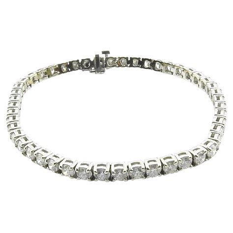 10 01 Carat Diamond Tennis Bracelet In 14k White Gold For Sale At 1stdibs