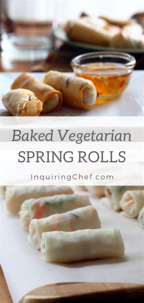 Baked Vegetarian Spring Rolls Easy Step By Step Rolling Tutorial