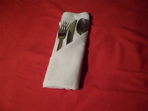 how to wrap napkins with silverware