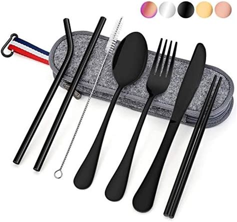 Amazon YIJIA Flatware Sets Stainless Steel Reusable Silverware