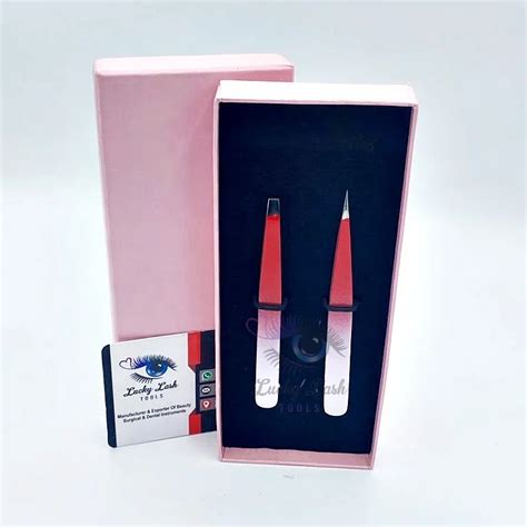 Nude Color Metal Steel Slanted Tip Eyebrow Tweezers With Pointed Tip Oem Customized Printed