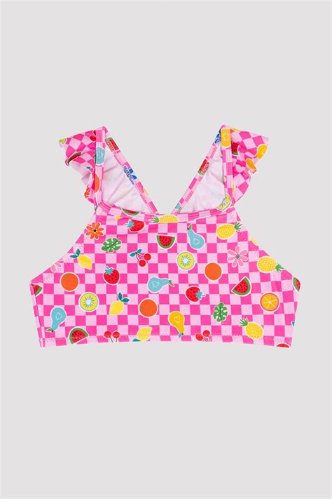 K Z Ocuk Fruit Halter Bikini St Pl X Yda Iy Mix Ok Renkli Penti