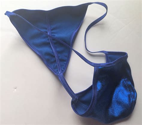Men S METALLIC String Bikini Brief G String BUTT Hug Etsy