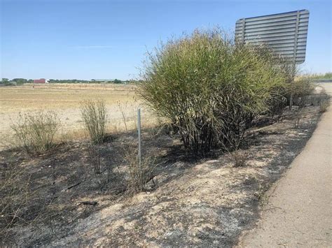 Un Peque O Incendio Calcina Parte De Una Cuneta En La Autov A De