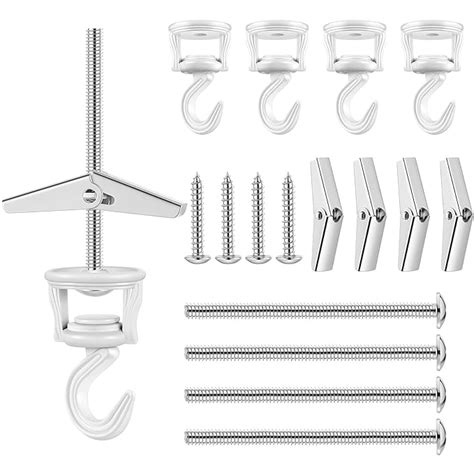 Hotop 4 Sets Ceiling Hooks For Hanging Plants Swag Ceiling Hooks Swivel