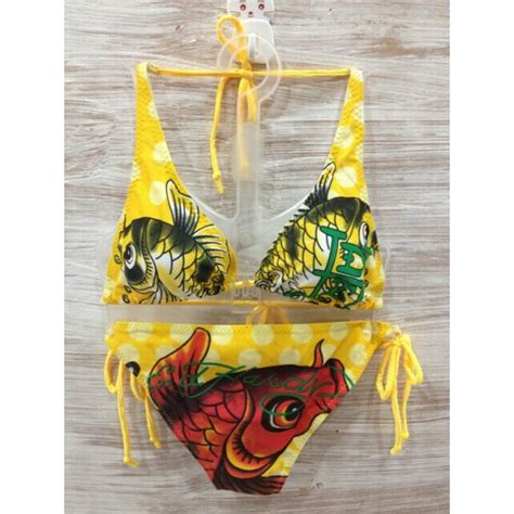 Womens Ed Swimsuit Bikini Discount Gorgeous Ed Hardy Swimsuit Bikini White Rose Tiger For Women