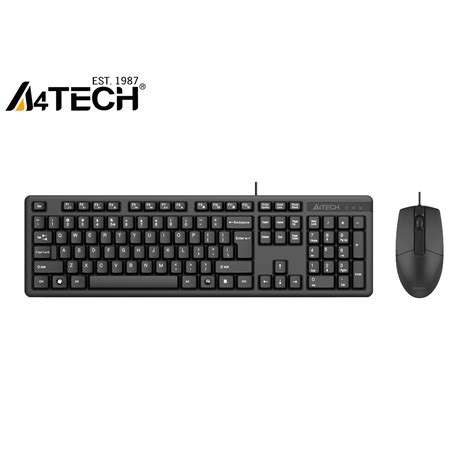 A4Tech KK-3330S Wired Keyboard And Mouse Combo Set (Black)