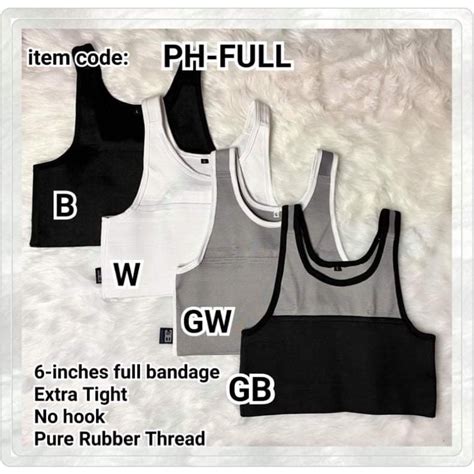 Inches Full Bandage Extra Tight Rubber Thread Half Binder For Lesbian Tomboy Shopee