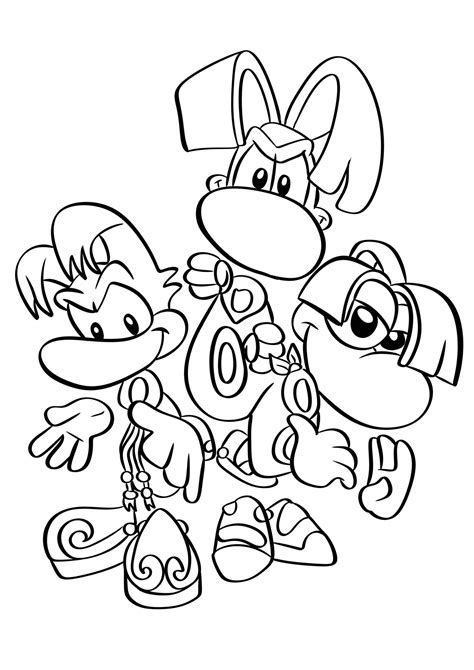 Rayman And Friends Rayman Coloring Pages