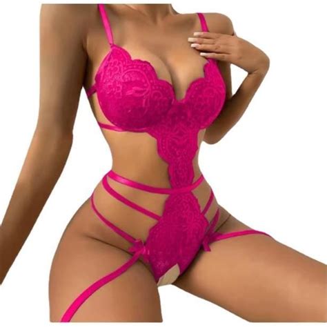 COORDONNES ENSEMBLE LINGERIE 2023 Mode Lingerie Sexy Femme Body Et Combinaison Dos Nu En