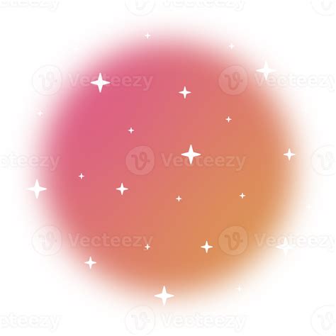 Blurred Gradient Circle With Sparkling Star 42723753 Png