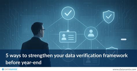 ways  strengthen  data verification framework  year