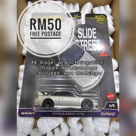 Hot Wheels Premium Car Culture Slide Street Nissan Sx S Shopee Malaysia