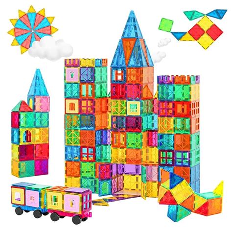 Buy Magnetic Tiles, Magnetic Blocks for Kids, Magnet Building Set ...