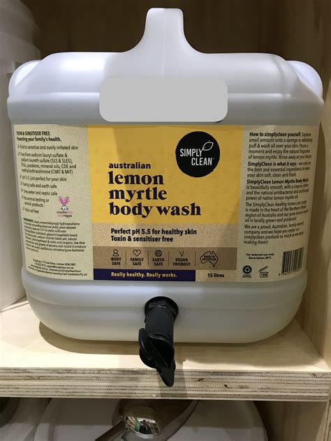 Simply Clean Lemon Myrtle Body Wash Armstrong Creek Wholefoods