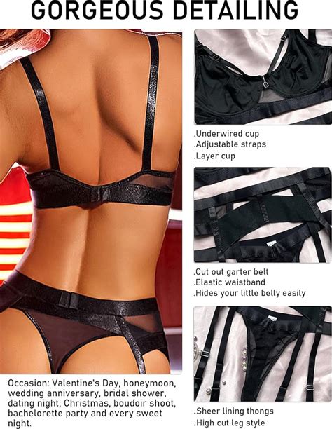 Ensemble De Lingerie Sexy En Dentelle Pour Femmes Soutien Gorge Push