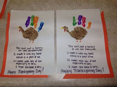 Turkey Handprint Poem Free Printable