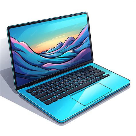 Premium Photo | Laptop without Brand Name Icon Depicted on White Background