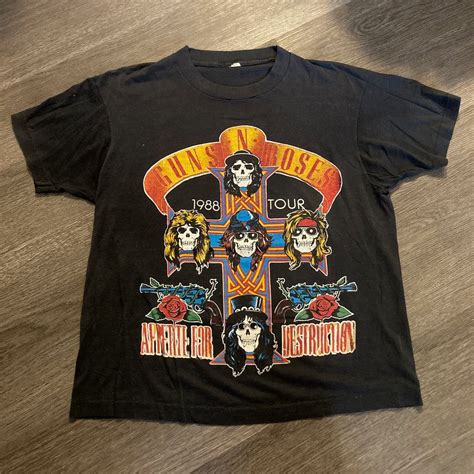 Vintage Guns 'N' Roses 1988 Appetite for Destruction Tour T-shirt L - Etsy