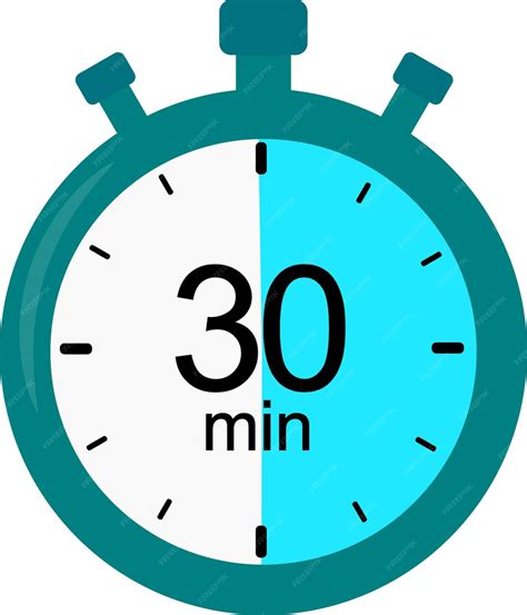 Premium Vector | Stopwatch icon 30 minutes timer vector graphics
