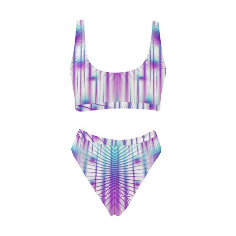 Star Fall In Rainbow Landscape Sport Top High Waisted Bikini Swimsuit Model S07 ID D2867392