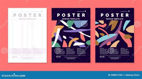 Poster Template For Business And Cover Modern Journal Different Shapes