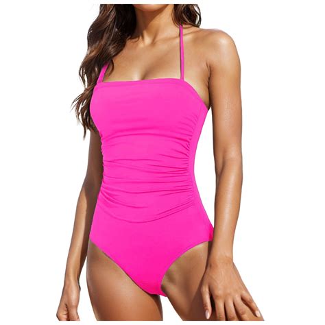 Wayute Womens Swimsuits One Piece Mesh Push Up Padded Bikini Training Athletic Sports Shirred