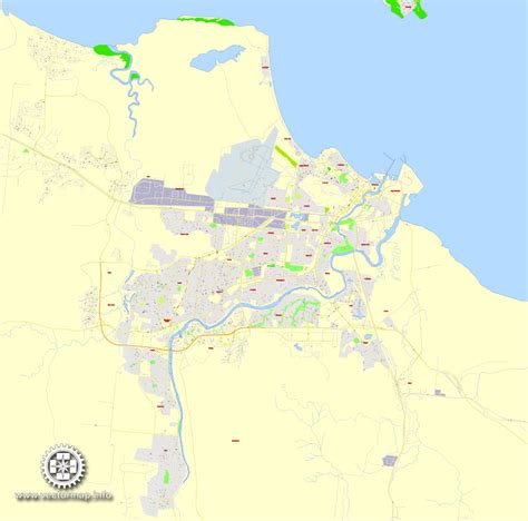 Townsville Pdf Map Australia Exact Vector Street Map V2711 Fully