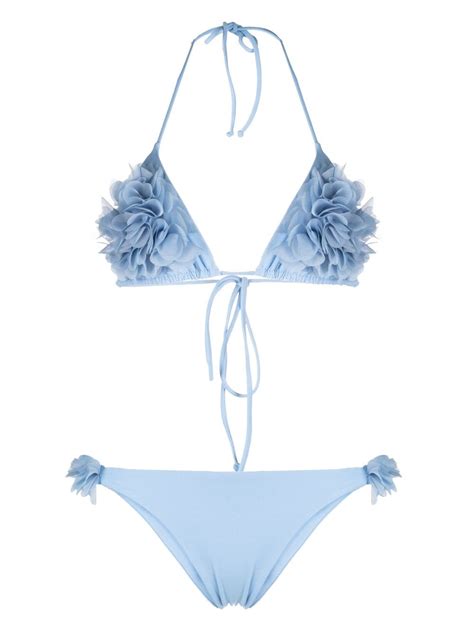 La Reveche Bikini Shayna à Appliques Fleurs Farfetch