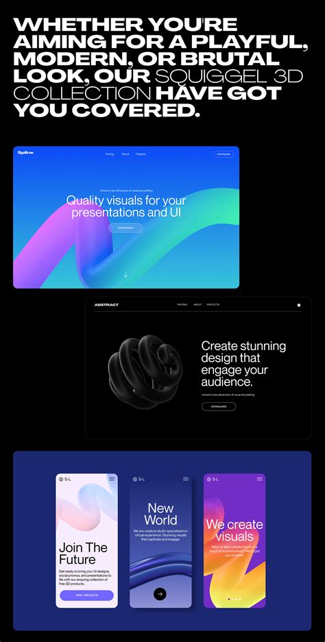Free Squiggle 3d Spline Shapes On Behance