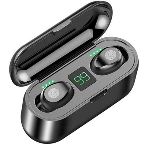 Mini Stereo TWS Earbuds Headset with Power Bank LED Digital Battery