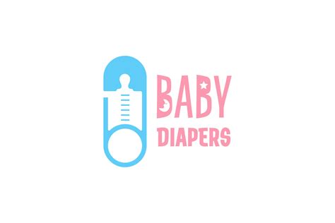 Baby Diapers Logo Design Template 14761482 Vector Art At Vecteezy