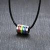 Gay Pride Rainbow Enamel Pendant Necklace Queerks