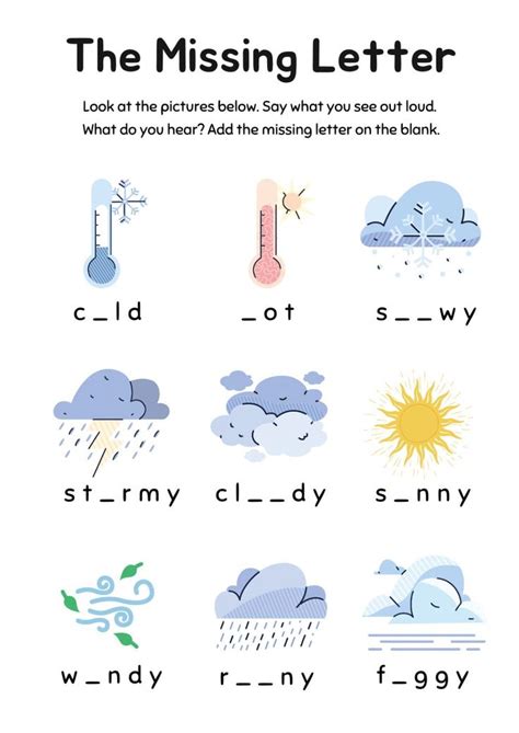 Weather Online Worksheet For 1st Grade You Can Do The Exercises Online