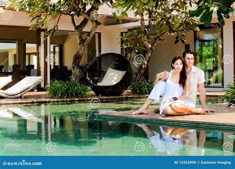 Couple Relaxing Outdoors Stock Photo Image Of Handsome 13353990