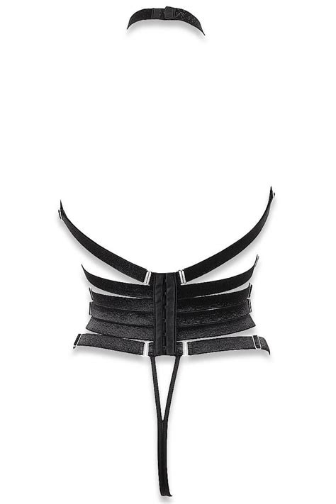 Body harnais à bandes Lurex Jeux Interdits Luxxa Lingerie