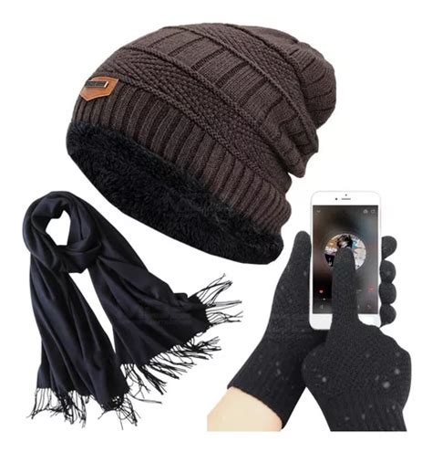 Kit Frio Touca Gorro Luva Touch Celular Cachecol Echarpe Mercadolivre