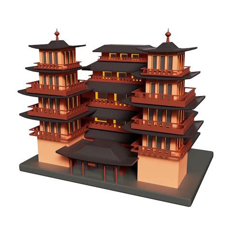 Premium Psd Landmark Building 3d Illustration