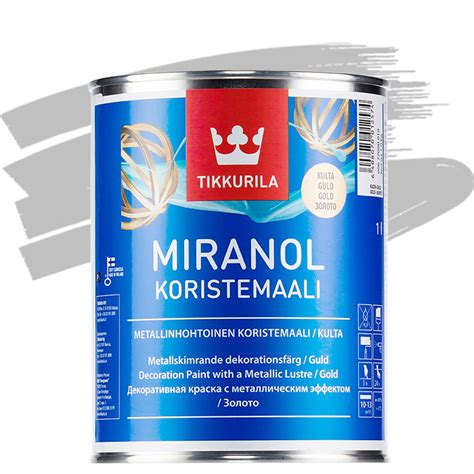 Краска декоративная Tikkurila Miranol серебро 0,1 л, цена - купить в ...